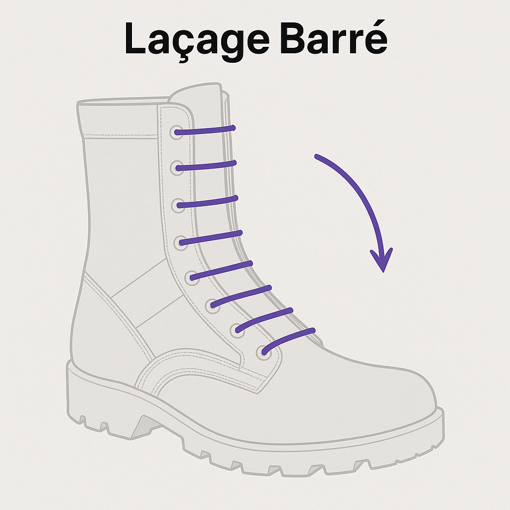 Laçage barré